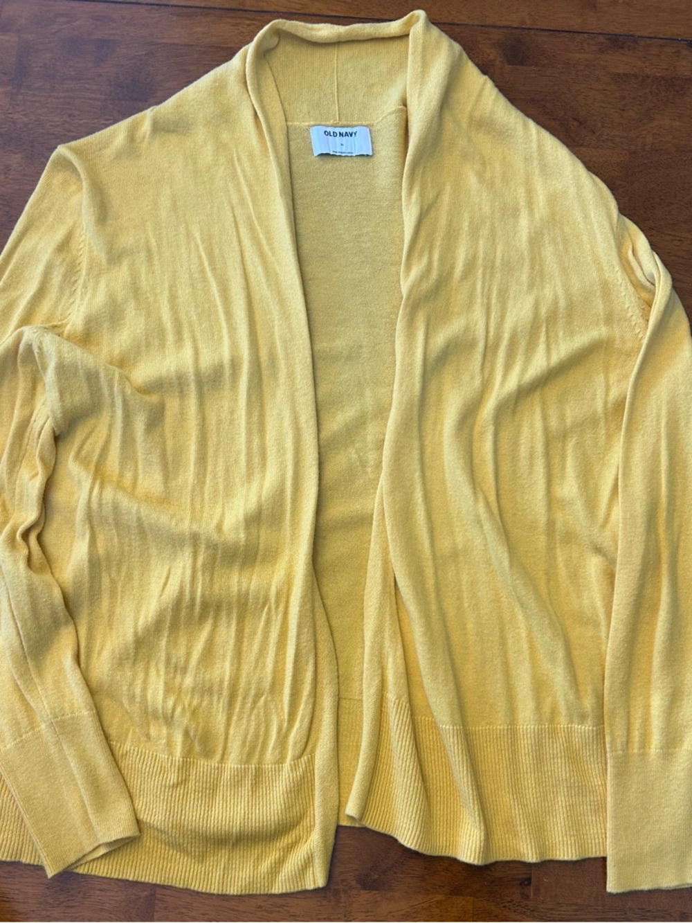 Women’s XL Old Navy Yellow Open-Front Flyaway Cardigan